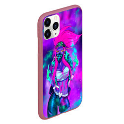 Чехол iPhone 11 Pro матовый Akali KDA, цвет: 3D-малиновый — фото 2