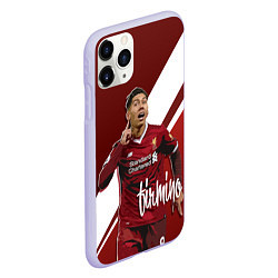 Чехол iPhone 11 Pro матовый Roberto Firmino, цвет: 3D-светло-сиреневый — фото 2