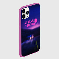 Чехол iPhone 11 Pro матовый Stranger Things: Neon Road, цвет: 3D-фиолетовый — фото 2