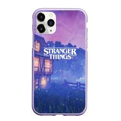 Чехол iPhone 11 Pro матовый Stranger Things: Magic House, цвет: 3D-светло-сиреневый