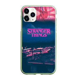 Чехол iPhone 11 Pro матовый Stranger Things: Pink Heaven, цвет: 3D-салатовый