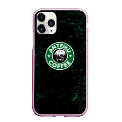 Чехол iPhone 11 Pro матовый Anteiku coffee sturbucks, цвет: 3D-розовый