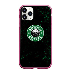 Чехол iPhone 11 Pro матовый Anteiku coffee sturbucks, цвет: 3D-малиновый