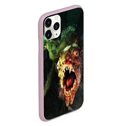 Чехол iPhone 11 Pro матовый Metro exodus - рыба мутант, цвет: 3D-розовый — фото 2