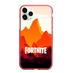 Чехол iPhone 11 Pro матовый FORTNITE, цвет: 3D-красный