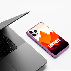 Чехол iPhone 11 Pro матовый FORTNITE, цвет: 3D-фиолетовый — фото 2