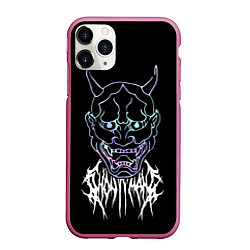 Чехол iPhone 11 Pro матовый Ghostemane, цвет: 3D-малиновый