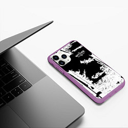 Чехол iPhone 11 Pro матовый The Witcher 3: Wild Hunt, цвет: 3D-фиолетовый — фото 2