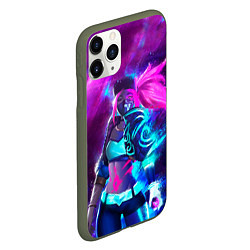 Чехол iPhone 11 Pro матовый KDA Akali, цвет: 3D-темно-зеленый — фото 2