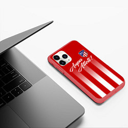 Чехол iPhone 11 Pro матовый Aupa Atleti, цвет: 3D-красный — фото 2