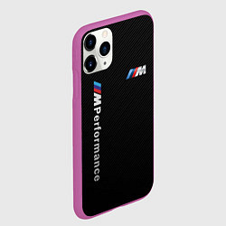 Чехол iPhone 11 Pro матовый BMW M PERFORMANCE CARBON КАРБОН, цвет: 3D-фиолетовый — фото 2