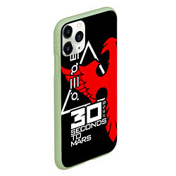 Чехол iPhone 11 Pro матовый 30 Seconds to Mars, цвет: 3D-салатовый — фото 2