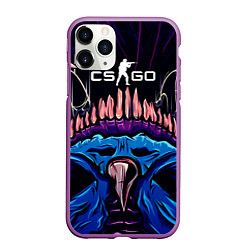 Чехол iPhone 11 Pro матовый CS:GO Hyper Beast Skin, цвет: 3D-фиолетовый