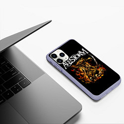 Чехол iPhone 11 Pro матовый Alestorm: Flame Warrior, цвет: 3D-светло-сиреневый — фото 2