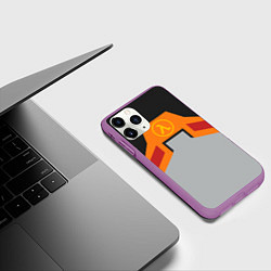Чехол iPhone 11 Pro матовый Гордон Фримен, цвет: 3D-фиолетовый — фото 2