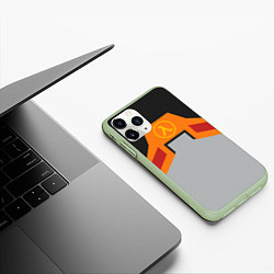 Чехол iPhone 11 Pro матовый Гордон Фримен, цвет: 3D-салатовый — фото 2