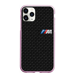 Чехол iPhone 11 Pro матовый BMW, цвет: 3D-розовый