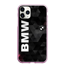 Чехол iPhone 11 Pro матовый BMW: Polygon, цвет: 3D-розовый