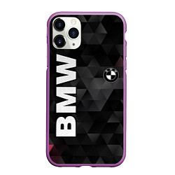 Чехол iPhone 11 Pro матовый BMW: Polygon, цвет: 3D-фиолетовый