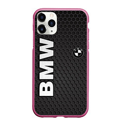 Чехол iPhone 11 Pro матовый BMW, цвет: 3D-малиновый