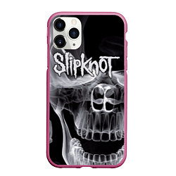 Чехол iPhone 11 Pro матовый Slipknot Death, цвет: 3D-малиновый