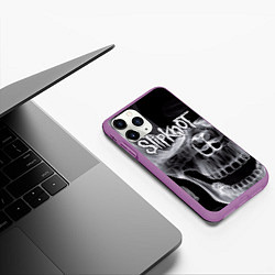 Чехол iPhone 11 Pro матовый Slipknot Death, цвет: 3D-фиолетовый — фото 2