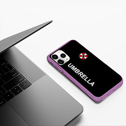 Чехол iPhone 11 Pro матовый UMBRELLA CORP, цвет: 3D-фиолетовый — фото 2
