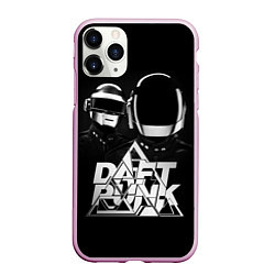 Чехол iPhone 11 Pro матовый Daft Punk: Space Rangers, цвет: 3D-розовый