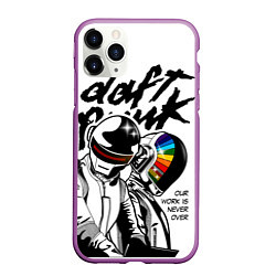 Чехол iPhone 11 Pro матовый Daft Punk: Our work is never over, цвет: 3D-фиолетовый