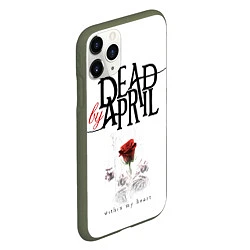 Чехол iPhone 11 Pro матовый Dead by April, цвет: 3D-темно-зеленый — фото 2