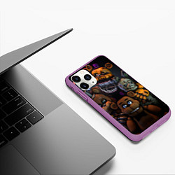 Чехол iPhone 11 Pro матовый Five Nights at Freddy's, цвет: 3D-фиолетовый — фото 2