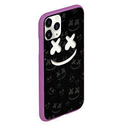 Чехол iPhone 11 Pro матовый Marshmello Cosmos pattern, цвет: 3D-фиолетовый — фото 2
