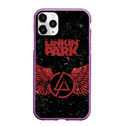 Чехол iPhone 11 Pro матовый Linkin Park: Red Airs, цвет: 3D-фиолетовый