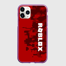 Чехол iPhone 11 Pro матовый ROBLOX: Red Camo, цвет: 3D-фиолетовый