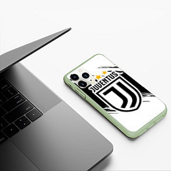Чехол iPhone 11 Pro матовый Juventus: 3 Stars, цвет: 3D-салатовый — фото 2