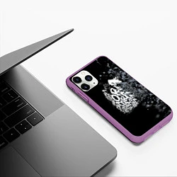 Чехол iPhone 11 Pro матовый JoJo, цвет: 3D-фиолетовый — фото 2