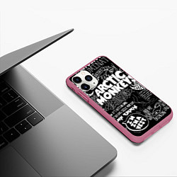 Чехол iPhone 11 Pro матовый Arctic Monkeys: I'm in a Vest, цвет: 3D-малиновый — фото 2