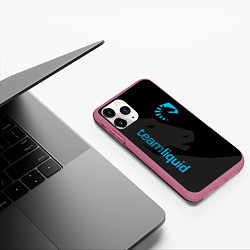 Чехол iPhone 11 Pro матовый TEAM LIQUID, цвет: 3D-малиновый — фото 2
