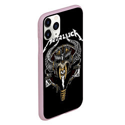 Чехол iPhone 11 Pro матовый Metallica: Hard Metal, цвет: 3D-розовый — фото 2