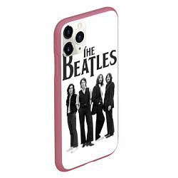 Чехол iPhone 11 Pro матовый The Beatles: White Side, цвет: 3D-малиновый — фото 2