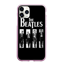 Чехол iPhone 11 Pro матовый The Beatles: Black Side, цвет: 3D-розовый