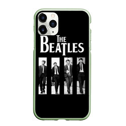 Чехол iPhone 11 Pro матовый The Beatles: Black Side, цвет: 3D-салатовый