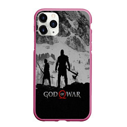 Чехол iPhone 11 Pro матовый God of War: Grey Day, цвет: 3D-малиновый