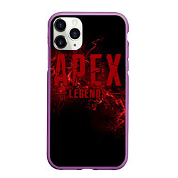 Чехол iPhone 11 Pro матовый Apex Legends: Red Blood, цвет: 3D-фиолетовый