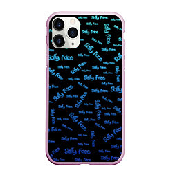 Чехол iPhone 11 Pro матовый Sally Face: Blue Pattern, цвет: 3D-розовый