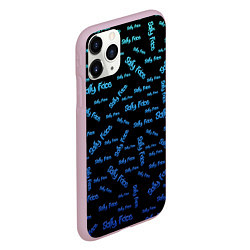 Чехол iPhone 11 Pro матовый Sally Face: Blue Pattern, цвет: 3D-розовый — фото 2