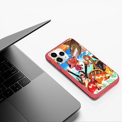 Чехол iPhone 11 Pro матовый One Piece, цвет: 3D-красный — фото 2