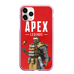 Чехол iPhone 11 Pro матовый Apex Legends: Red Caustic, цвет: 3D-розовый