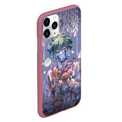 Чехол iPhone 11 Pro матовый My Hero Academia в кустах, цвет: 3D-малиновый — фото 2