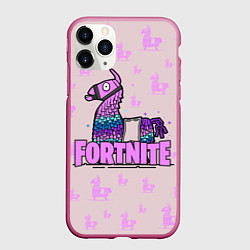 Чехол iPhone 11 Pro матовый Fortnite, цвет: 3D-малиновый